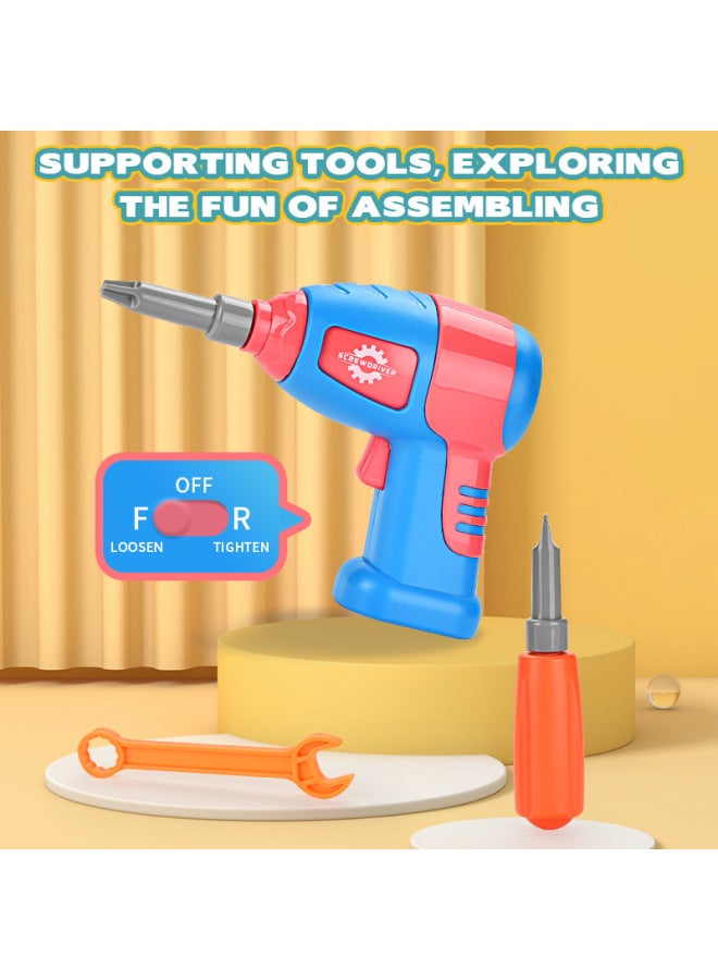 3D Toy Toolbox Puzzle DIY Animal Smart Dinosaur Unicorn Puzzle Toy Electric Toy Screwdriver-Color:Space Screw Puzzle - Image 5